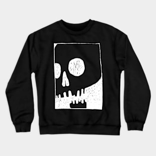 Hand-drawn comics inspired skull on black Crewneck Sweatshirt